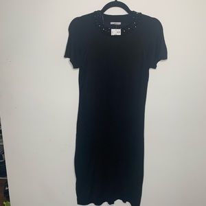 H&M Black embellished neck dress‎